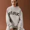 Parke Texas Varsity Grey Mockneck Sweatshirt