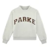Parke Texas Varsity Mockneck Sweatshirt Grey