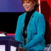 Reba McEntire The Voice S28 Blue Fringe Coat
