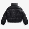 San Francisco 49ers Off Season Black Faux Leather Puffer Jacket