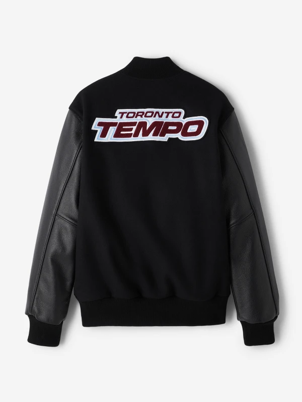 Sandy Brondello Roots Toronto Tempo Black Varsity Jacket