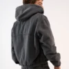 Scuffers Hooded Denim Work Jacket Grey