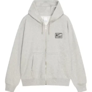 Stussy x Nike Zip Hoodie Grey