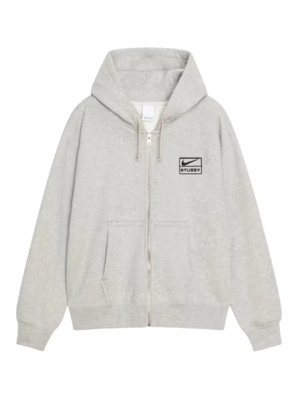 Stussy x Nike Zip Hoodie Grey - Jackets Junction