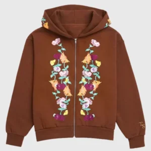 Taylor Swift The Eras Tour Acoustic Piano Zip Up Hoodie Brown