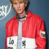 The Tonight Show MGK Lost Americana Red & White Leather Jacket