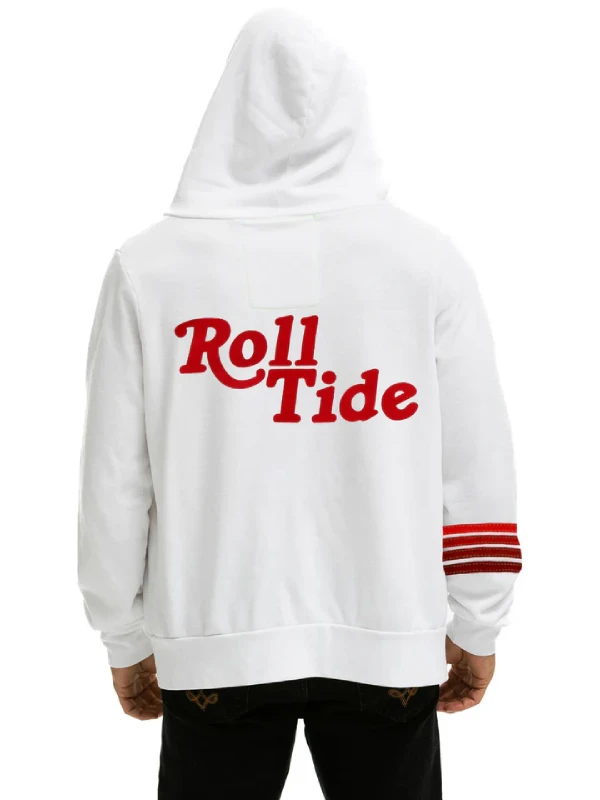University of Alabama Roll Tide White Zip-Up Hoodie