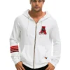 University of Alabama Roll Tide Zip Hoodie White