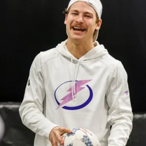 Yanni Gourde Tampa Bay Lightning White Hoodie
