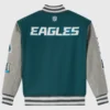 2025 Philadelphia Eagles OVO Wool Varsity Jacket in Green & Grey