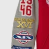 2025 San Francisco 49ers OVO Wool Varsity Jacket in Red & Grey
