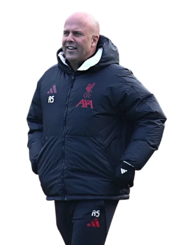 Arne Slot Team Training Session 2025 LFC Puffer Jacket