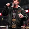 CM Punk Hooded Bomber Jacket Black