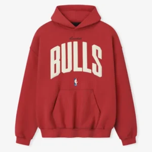 Chicago Bulls Fear of God x NBA Red 90’s Hoodie Red