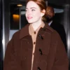 Emma Stone Brown Wool Coat