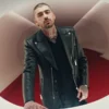 Zayn Malik Eyes Closed Leather Jacket - Image 2