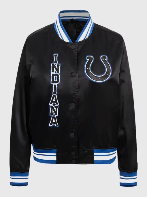 Indianapolis Colts Black Satin Jacket