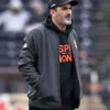 Kevin Stefanski of Cleveland Browns Black Bomber Jacket