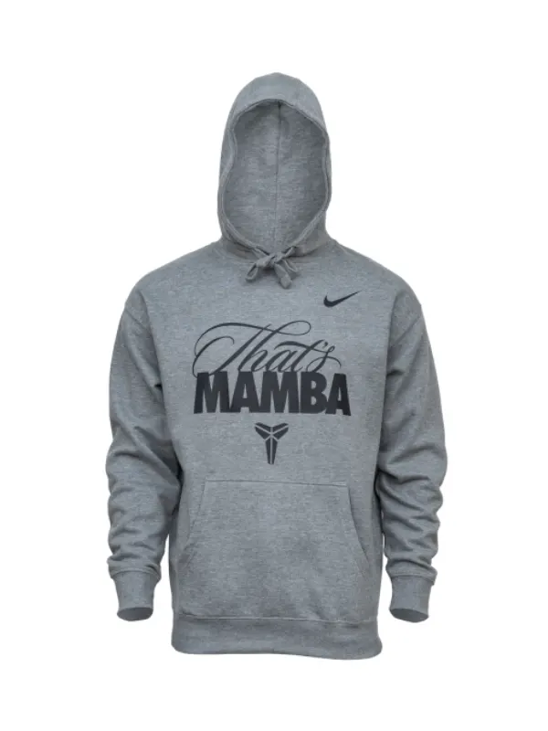 Kobe Bryant That’s MAMBA Nike Swoosh Grey Pullover Hoodie