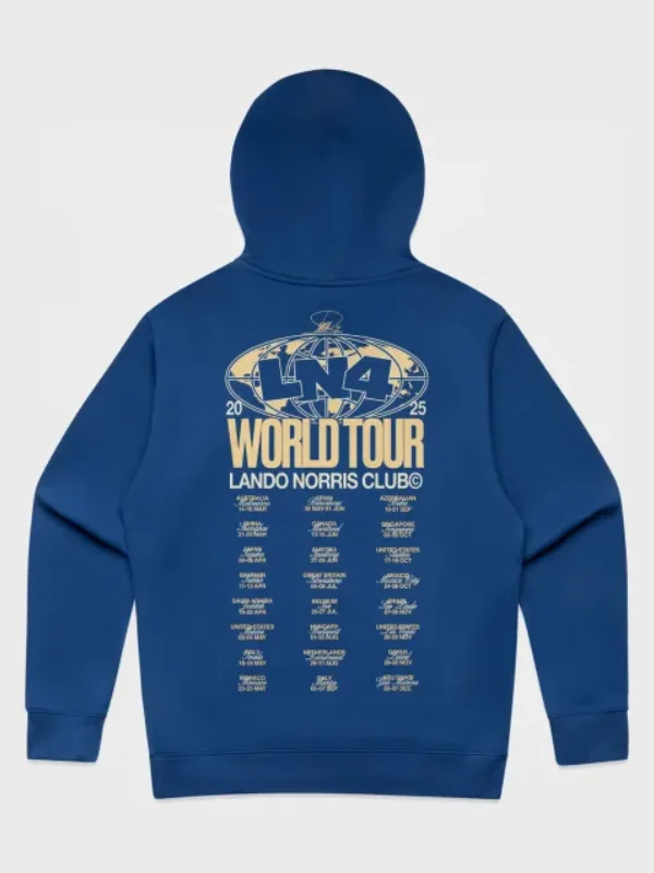 Lando Norris World Tour Blue Hoodie