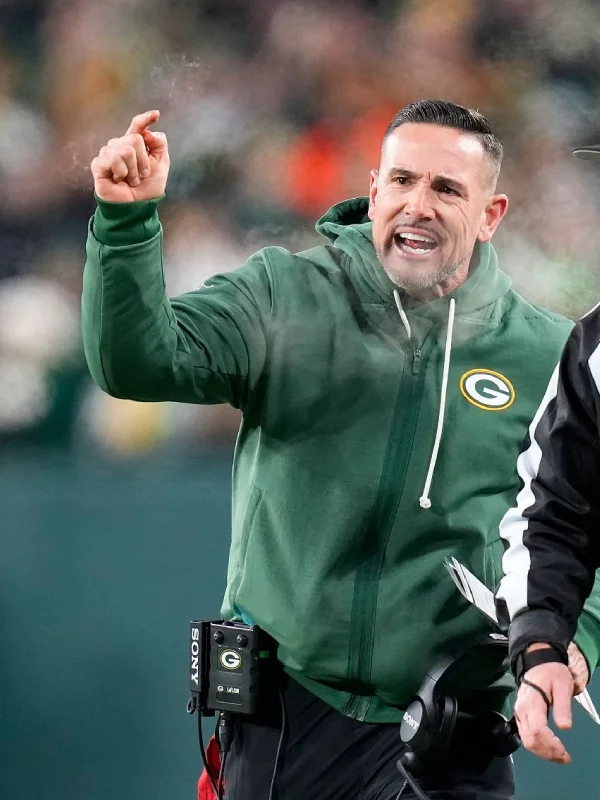Matt LaFleur Packers Nike Bomber Jacket Green