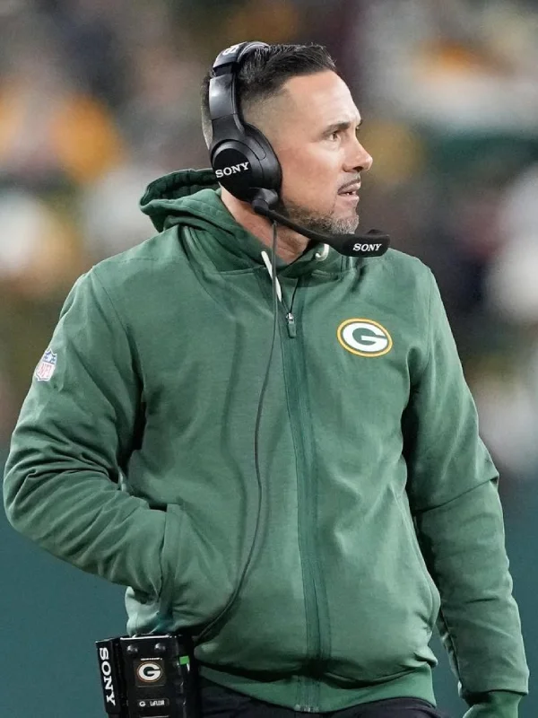 Matt LaFleur Packers Nike Sideline Bomber Jacket Green