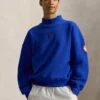 Milano Cortina 2026 Winter Olympics Women’s Polo Ralph Lauren Team USA Fleece Mockneck Sweatshirt Blue
