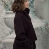 Minka Kelly Champagne Problems Maroon Wool Trench Coat