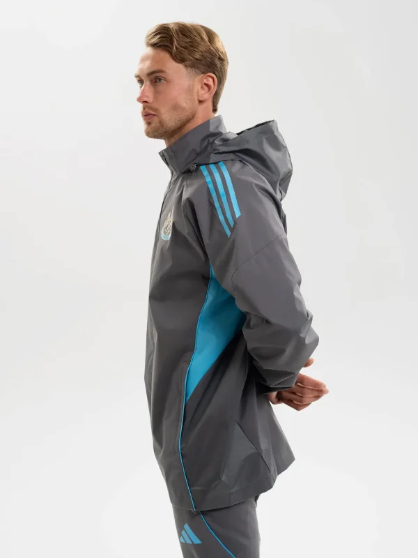 Newcastle United Adidas 25-26 Grey Jacket Grey