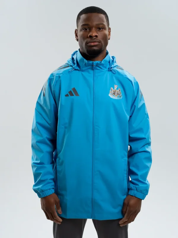 Newcastle United Adidas 25-26 Players Range All Weather Jacket Blue