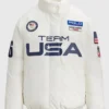Olympics 2026 Polo Ralph Lauren Team USA Graphic Down Puffer Jacket White