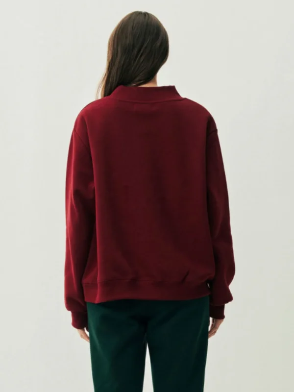 Parke Holiday Plaid Varsity Mockneck Sweatshirt