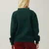 Parke Holiday Varsity Green Mockneck Sweatshirt