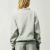 Parke Holiday Varsity Grey Mockneck Sweatshirt