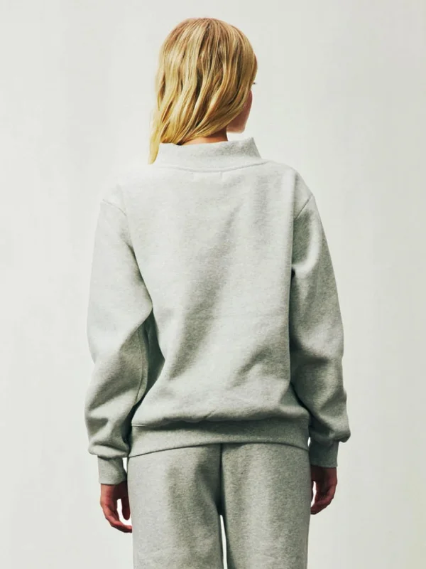 Parke Holiday Varsity Grey Mockneck Sweatshirt