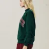 Parke Holiday Varsity Mockneck Green Sweatshirt