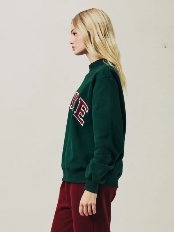 Parke Holiday Varsity Mockneck Green Sweatshirt
