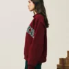 Parke Holiday Varsity Mockneck Maroon Sweatshirt