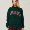 Parke Holiday Varsity Mockneck Sweatshirt Green