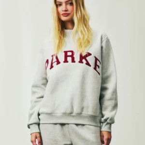 Parke Holiday Varsity Mockneck Sweatshirt Grey