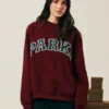 Parke Holiday Varsity Mockneck Sweatshirt Maroon