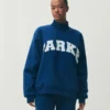 Parke Holiday Varsity Turtleneck Sweatshirt Blue
