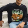 Philadelphia Eagles x Underdog Retro Printed Crewneck Sweatshirt Black