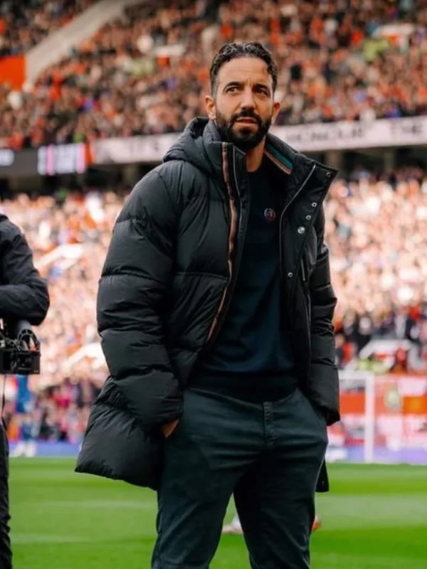 Premier League 2025 Ruben Amorim Black Parka Jacket