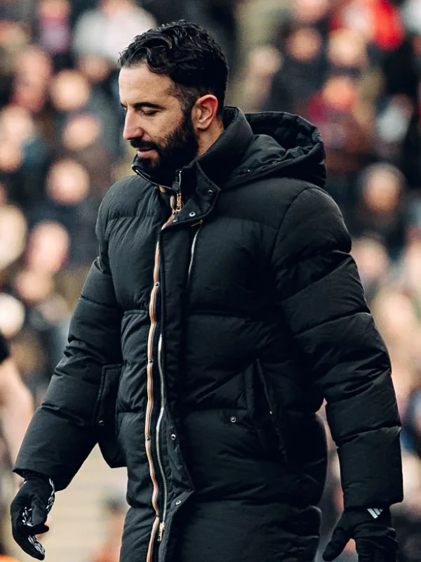 Premier League 2025 Ruben Amorim Parka Jacket Black