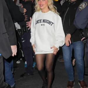 Sabrina Carpenter Late Night NYC Oversized Sweatshirt