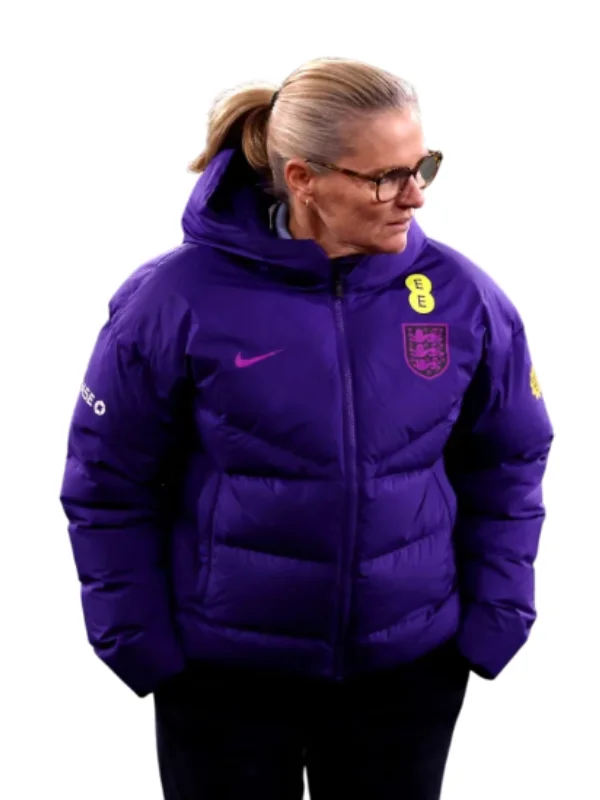 Sarina Wiegman Women’s International Friendly Match Puffer Jacket Purple