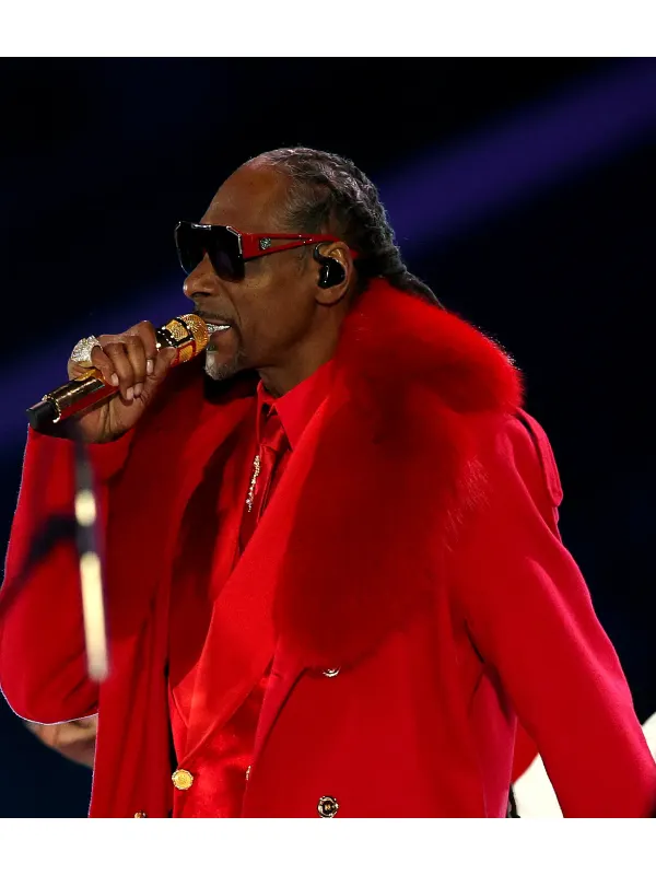 Snoop Dogg Minnesota Vikings v Detroit Lions Red Fur Coat