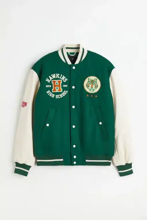Stranger Things X H&M Hawkins Tigers Varsity Jacket