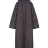 The North Face x Skims Nuptse Wrap Brown Parka Coat